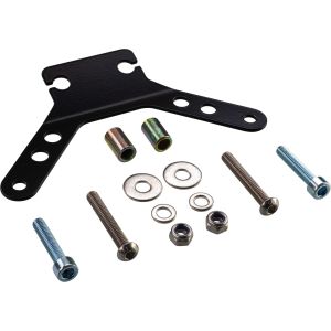 KEDO DB-01R Tachohalter-Set Edelstahl schwarz, für KOSO-Tacho Art. 40419, Lieferung ohne Tacho, inkl. Montagematerial