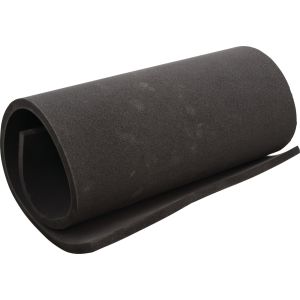 Sitzauflage Moosgummi ca. 1000x500x15mm schwarz, stark belastbare Qualität, sehr reißfest (Zellgummi, geschlossenporig), nicht selbstklebend
