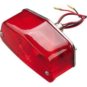 LUCAS-Rücklicht ohne Halter, e-geprüft, Abm. L 49mm, B 118mm, H 54mm, inkl. Leuchtmittel BAY15D 12V 21/5W