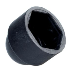 M6 Hutmutter-Abdeckkappe Kunststoff schwarz, passt auf Außensechskant SW10, 1 Stück