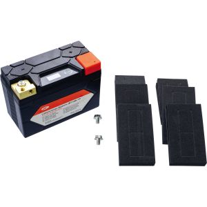 Lithium-Ionen Batterie 12V/4.0Ah/48Wh, inkl. Spannungsanzeige, Gewicht 1.09kg, Abm. 134x65x93mm, ersetzt u.a. YB5L-B, YB12AL-A2, 12N5-3B