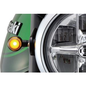 Daytona LED-Blinker D-Light SOL, Metallgehäuse Abm. ca. LxBxH 47x25x30mm, oranges Glas, e-geprüft, M8 Gewinde, 1 Paar, für 12V-Elektrik