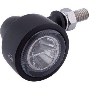 LED-Blinker 'Classic-X', Klarglas Alugehäuse, schwarz, Abm. ca. 47mm breit, Durchmesser 37mm, Tiefe 41mm, e-geprüft, 1 Paar, sehr hell/SMD-Technik