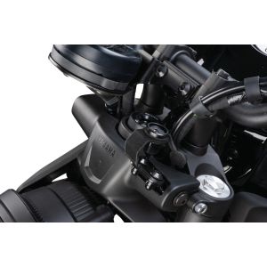 Halter für Daytona USB-Ladebuchse Art. 41923, Edelstahl schwarz kunststoffbeschichtet, Befestigung mit Original-Schrauben