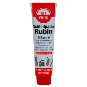 ROT-WEISS Schleifpaste Rubin, 100ml (entfernt tiefe Kratzer, Oberflächen- risse, hinterlässt feine Kratzer --> benötigt Nachbehandlung mit 50278/50266)