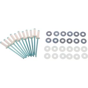 Befestigungs-Set weiß für Kotflügel-Verbreiterung Art. 50791-XX, 10 Stück weiße Blindnieten und 20 Stück U-Scheiben (weiß und verzinkt)