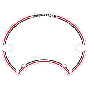 Startnummerntafel-Aufkleber xt500parts.com, 1 Stück, passend für SixDays-Startnummerntafel PrestonPetty, Art. 60405W/G, 60406W/G bzw. 60407W/G