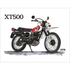 Kunstdruck by Ingo Löchert 'XT500 1978', 6-Farbdruck auf Semiglanz-Posterpapier, Größe ca. 295x380mm