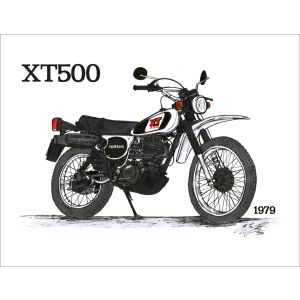 Kunstdruck by Ingo Löchert 'XT500 1979', 6-Farbdruck auf Semiglanz-Posterpapier, Größe ca. 295x380mm