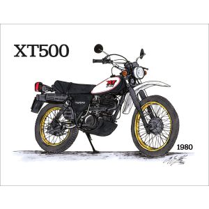 Kunstdruck by Ingo Löchert 'XT500 1980', 6-Farbdruck auf Semiglanz-Posterpapier, Größe ca. 295x380mm