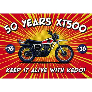 Poster 50 Jahre XT500, Motiv »Splash«, DIN A2 59,4x42 cm, Posterpapier 200g/m², Vierfarbruck matt