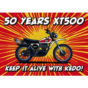 50 Years XT500 Postkarte, DIN A6, 4-Farb-Digitaldruck, 300 g/m²