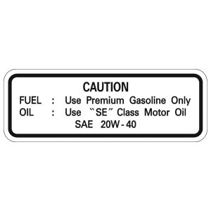 Service-Aufkleber, FUEL-OIL (4Z, 20W-40)