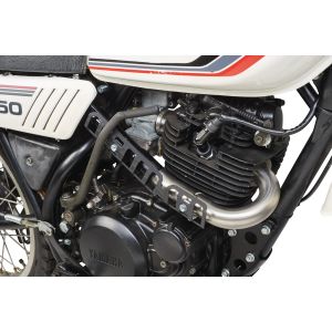Edelstahl-Krümmer inkl. Flansch, speziell für XT250 mit Marving- oder Bull-Endtopf Art. 91327/91324 passend, lackierfähig mit Auspufflack Art. 51016