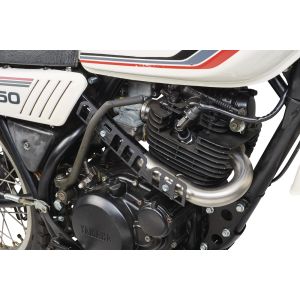 Edelstahl-Krümmer inkl. Flansch, speziell für XT250 mit Marving- oder Bull-Endtopf Art. 91327/91324 passend, lackierfähig mit Auspufflack Art. 51016