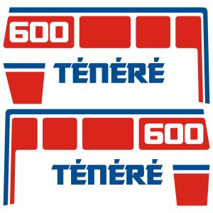 Tankdekor rot/blau/weiß, 6tlg. komplett inkl. Tenere-Schriftzug (rechte + linke Seite)