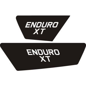 Dekor-Set für Seitendeckel links und rechts, 2tlg., schwarz matt, Design und Schriftzug angelehnt an 76er Dekor der 500er
