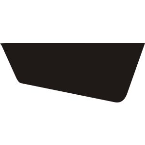 Aufkleber »schwarze Ecke«, passend für rechten Seitendeckel (ist original lackiert inkl. Kanten), 1 Stück