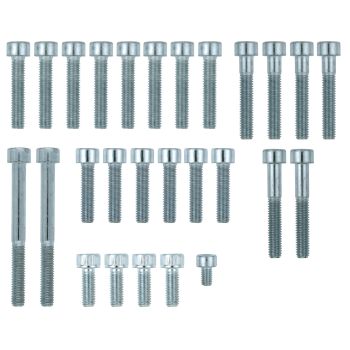 Innensechskant-Schrauben-Set verzinkt 8.8 für Motor-Seitendeckel li/re, inkl. Verwendungs-Skizze