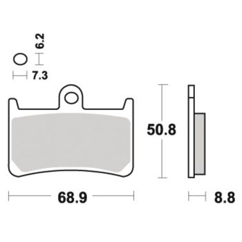 TRW-LUCAS Sintermetall-Bremsklötze vorn links/vorn rechts, 1 Paar (ABE)