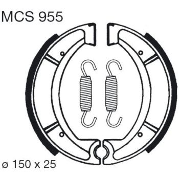 TRW-LUCAS Bremsbacken vorn/hinten (ABE) (Für TT500 siehe 10267!, alternativ EBC siehe Art. 10003)