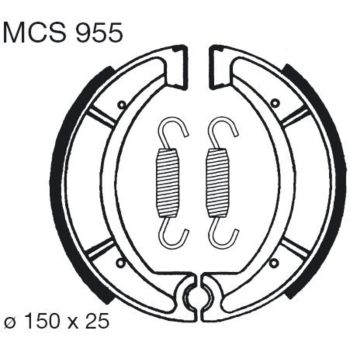 TRW-LUCAS Bremsbacken vorn/hinten (Für TT500 siehe 10267!, alternativ EBC siehe Art. 10003)
