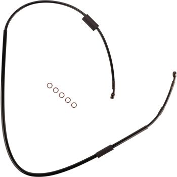 Stahlflex-Bremsleitung vorn, mit Gutachten zur Eintragung, 138cm lang, zusätzliche PVC-Schutzummantelung