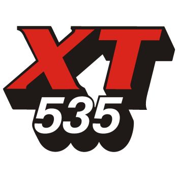 Tank-Emblem / Logo / Schriftzug 'XT535' rot/weiß/schwarz, 1 Stück