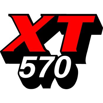 Tank-Emblem / Logo / Schriftzug 'XT570' rot/weiß/schwarz, 1 Stück