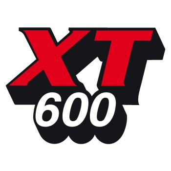 Tank-Emblem / Logo / Schriftzug 'XT600' rot/weiß/schwarz, 1 Stück