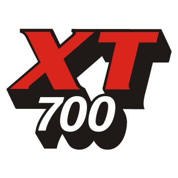 Tank-Emblem / Logo / Schriftzug 'XT700' rot/weiß/schwarz, 1 Stück