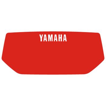 Dekor Lampenmaske, rot mit weißem YAMAHA Schriftzug (HeavyDuty-Qualität mit Schutzlaminat) passt für Art. 29451/29451RP/28656/28656RP