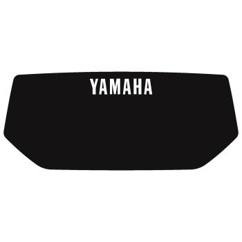 Dekor Lampenmaske, schwarz mit weißem YAMAHA Schriftzug (HeavyDuty-Qualität mit Schutzlaminat) passt für Art. 29451/29451RP/28656/28656RP