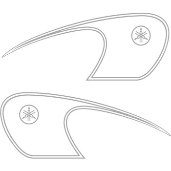 KEDO Classic Fuel Tank Decal, silver, Left/Right complete