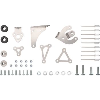 Befestigungs-Set für Luftfilterkasten Art. 28621 (Haltebleche außen/innen, Gummidämpfer, Schrauben, etc.)