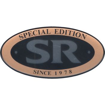 Emblem 'SR Special Edition since 1978' gold/chrom/schwarz, 1 Stück