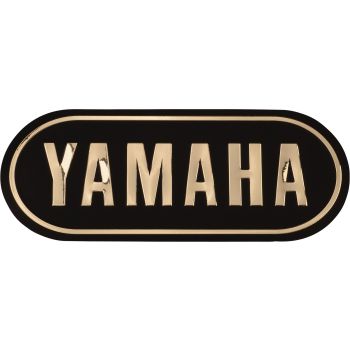 3D-Emblem YAMAHA, Gold, approx. 132x52mm, Self-Adhesive, 1 Piece
