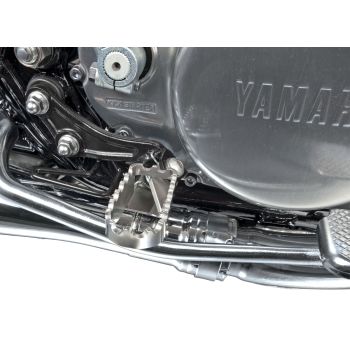 KEDO Edelstahl-Krallenfußrasten, Komplett-Set Fahrer, 1 Paar, silber (Lieferung ohne Fußrastenträger)