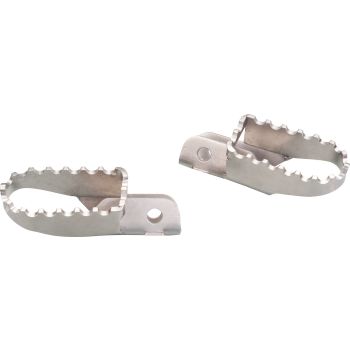 KEDO HD Edelstahl-Fußrasten (1 Paar, rechts & links), für 8mm Bolzen, Standfläche ca. 32x68mm