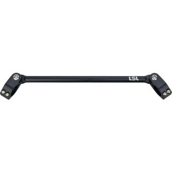 LSL Lenkerstrebe Crossbar, zweiteilige Schellen, Alu matt schwarz eloxiert, Durchmesser Strebe 1/2', Länge Strebe 280mm, Einbaulänge Mitte/Mitte 300mm