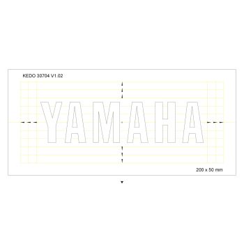 Schablone 20x5cm 'YAMAHA'-Schriftzug, 1 Stück