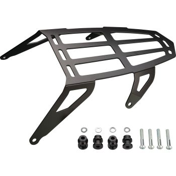 KEDO T7 Alu-Rack (Gepäckbrücke), 4mm Alu schwarz beschichtet, dezent leicht und stabil, für den 1-Personenbetrieb, für Softgepäck bis 5Kg belastbar