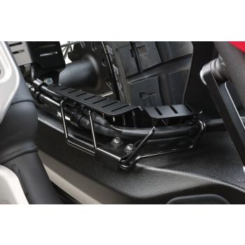 KEDO T7 Abdeckung Bremsleitung und ABS Sensorkabel auf Schwinge, 2mm Edelstahl matt schwarz Kunststoff beschichtet