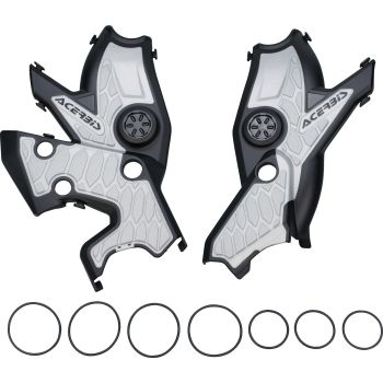 ACERBIS RAHMENSCHUTZ X-GRIP T700, schwarz/silber, Kunststoff