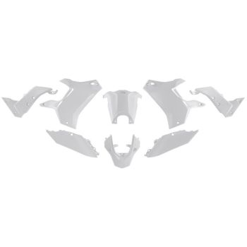 Racetech T7 Revolution Verkleidungs-Kit (8-teilig), weiß durchgefärbtes Polypropylen, mit Originalschrauben montierbar