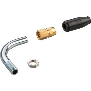 Kleinteile-Set VM-Vergaser (90° Bogen, Stellschraube, Staubkappe, Kontermutter)