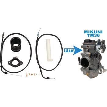 KEDO TM36 Feinabstimmungs- & Montage-Kit (OHNE Vergaser, inkl. Verbindungs-Gummi zum Luftfilterkasten)
