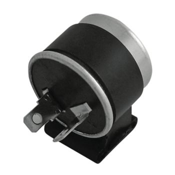 Blinkrelais 12V, 2polig, mechanisch, Durchmesser 30/33mm (Lieferung ohne Gummihalter, Anschlüsse: X=Batterie,C=Lenkerschalter)