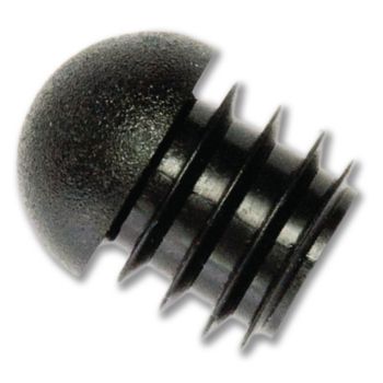 Halbkugel-Lenkerenden-Stopfen/Kappe für 22mm-Lenker (Innen Ø 17-18mm) schwarz, 1 Stück