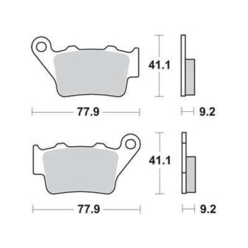 TRW Bremsklötze hinten, 1 Paar, mit ABE, für Brembo-Bremszange (TT600: Abbildung vergleichen! alternativ 11114)